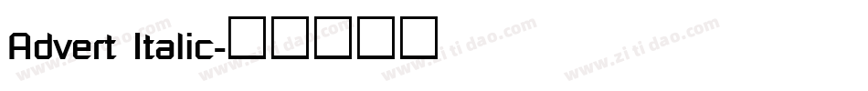 Advert Italic字体转换